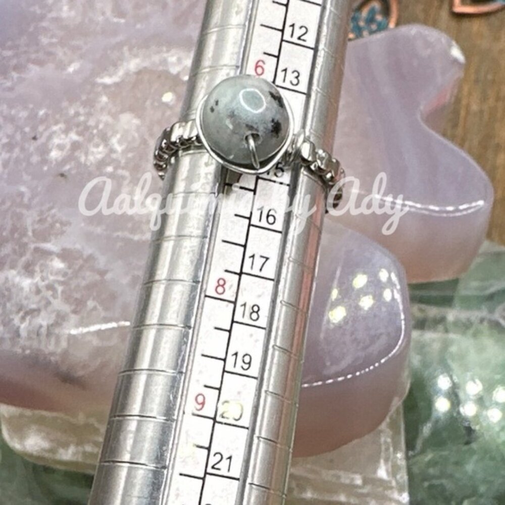 Sesame jasper  silver ring - Picture 2 of 3